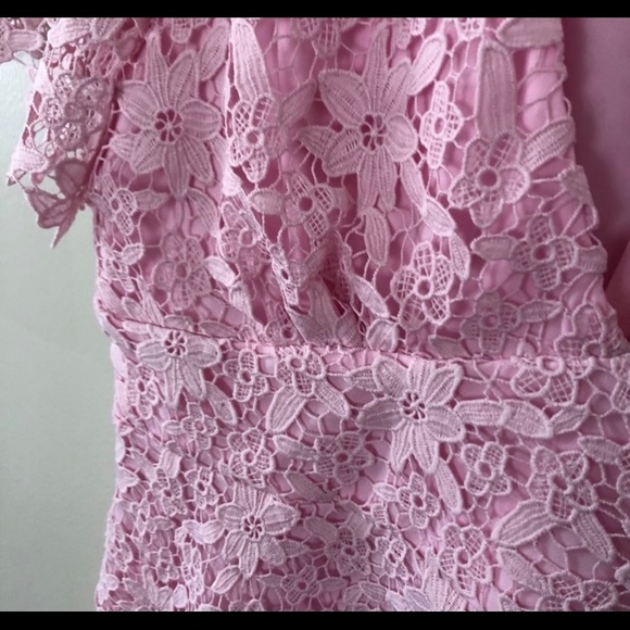 Lulu’s Pink Lace Dress - Picture 4 of 5